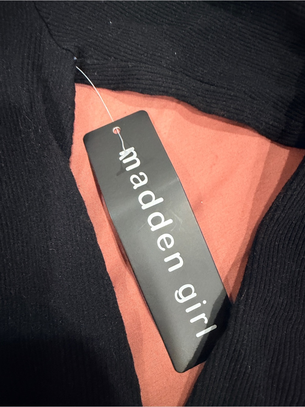 Madden Girl Black Contrast Trim Crop Top - Picture 6 of 7